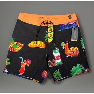 Roark The Passage 17 Boardshorts Mens Size 30 Mystic Motu Tahiti Swim Trunks NWT